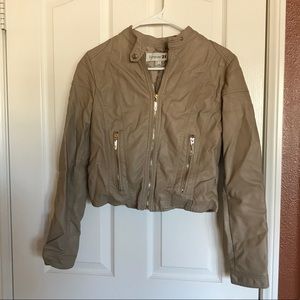 Taupe pleather jacket